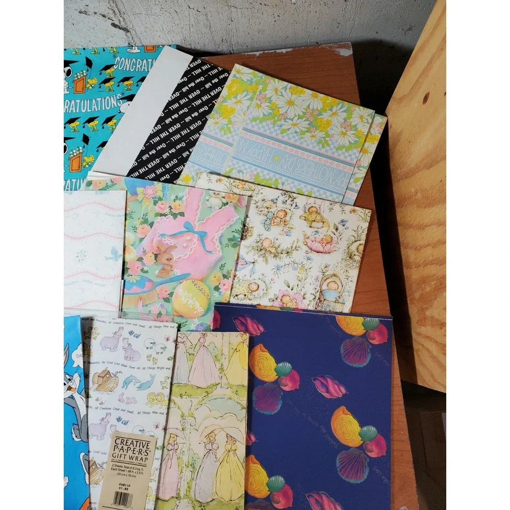 VINTAGE WRAPPING PAPER LOT All Occasions!!! GREAT DESIGNS Wedding‎ Hallmark